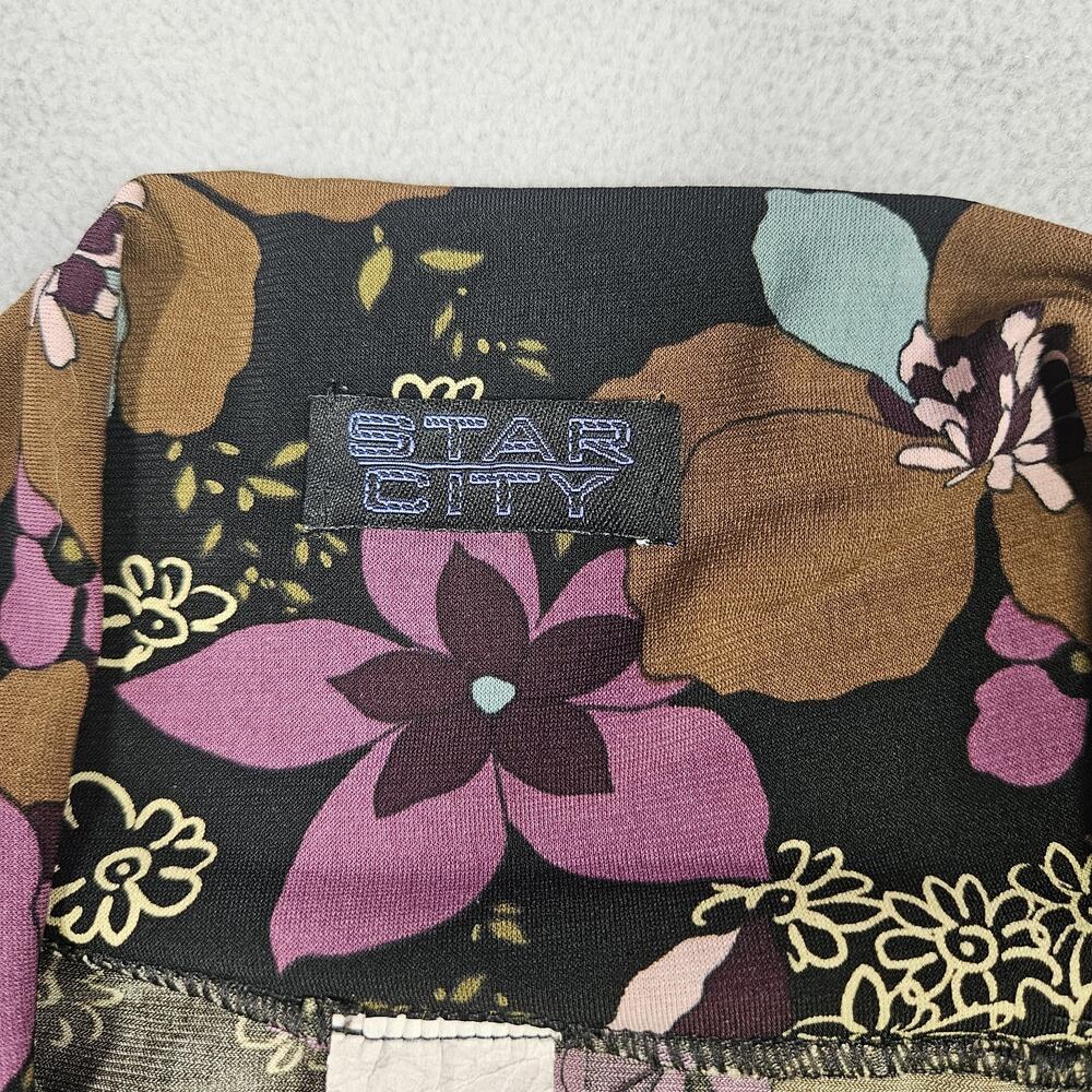 Y2K Star City Floral Skirt Small Fairy Handkerchief Hem Boho Mini Whimsigoth - Picture 4 of 11